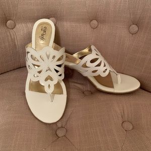EuroSoft by Sofft White Heeled Sandals